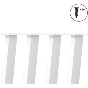 (white, 42 cm (80 mm)) vidaXL Coffee Table Legs 4 pcs Anthracite 30 cm Steel tab (white, 42 cm (80 mm)) vidaXL Coffee Table Legs 4 pcs Anthracite 30 cm Steel tab
