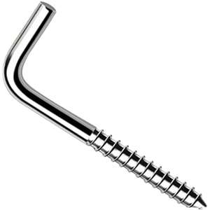 SS8 (35mm x 3.5mm, Pack of: 20) L Hook Screws Heavy Duty Square Cup Hooks for Hangin SS8 (35mm x 3.5mm, Pack of: 20) L Hook Screws Heavy Duty Square Cup Hooks for Hangin