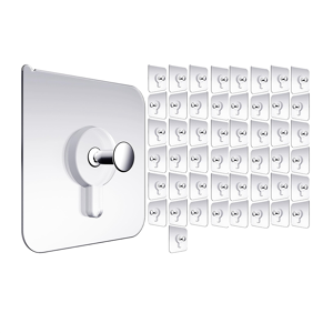 Torribaly Wall Hangers Without Nails, Hooks for Hanging, 50 Packs Adhesive Hooks, Picture Torribaly Wall Hangers Without Nails, Hooks for Hanging, 50 Packs Adhesive Hooks, Picture