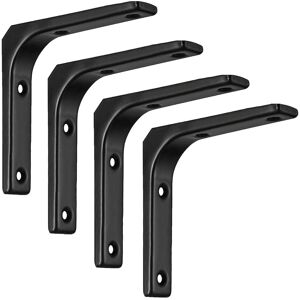 Unbranded (Black, 100x100mm) 4pcs Heavy Duty Shelf Bracket L Shaped Diy Steel Furniture Wa Unbranded (Black, 100x100mm) 4pcs Heavy Duty Shelf Bracket L Shaped Diy Steel Furniture Wa