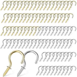 Kricely (As show, One size) 100Pcs Metal Screw-in Ceiling Hooks Cup Hooks Screw-in Ceili Kricely (As show, One size) 100Pcs Metal Screw-in Ceiling Hooks Cup Hooks Screw-in Ceili