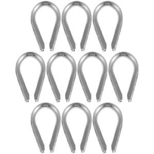 Kricely (As show, One size) 10pcs Wire Rope Thimble Stainless Steel Cable Thimbles Riggi Kricely (As show, One size) 10pcs Wire Rope Thimble Stainless Steel Cable Thimbles Riggi