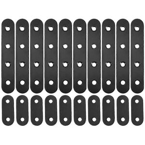 Kricely (As show, One size) 20pcs Straight Plates Stainless Steel Brackets Furniture Fla Kricely (As show, One size) 20pcs Straight Plates Stainless Steel Brackets Furniture Fla