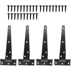 Torribaly 4 PCS 6 Inch Heavy Duty Door Hinges -Strap Tee Shed Hinge Gate for Wooden Gates Torribaly 4 PCS 6 Inch Heavy Duty Door Hinges -Strap Tee Shed Hinge Gate for Wooden Gates
