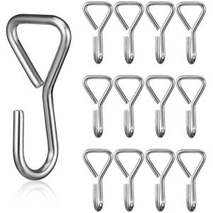 Kricely (As show, One size) 100 Pcs Hooks S Hooks Rope Hook Heavy Duty Stainless Steel H Kricely (As show, One size) 100 Pcs Hooks S Hooks Rope Hook Heavy Duty Stainless Steel H