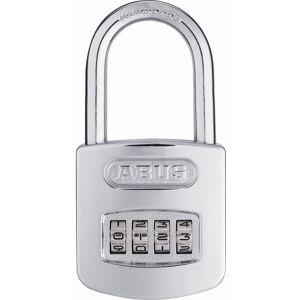 ABUS 160/50HB50 Weatherproof Resettable Chrome Combination Padlock 4 Dial with ABUS 160/50HB50 Weatherproof Resettable Chrome Combination Padlock 4 Dial with