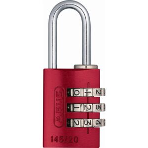 ABUS 145/20 C 20mm Body 3 Dial Resettable Combination Padlock Red ABUS 145/20 C 20mm Body 3 Dial Resettable Combination Padlock Red