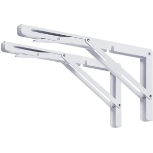 CLT CLETING CLT 16"""" White Folding Shelf Brackets Max. Load 440 lb Heavy Duty DIY Wall Mo CLT CLETING CLT 16"""" White Folding Shelf Brackets Max. Load 440 lb Heavy Duty DIY Wall Mo