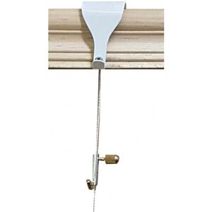 IMPSUK (White, 2 Meter) Picture Hanging Moulding Hook Steel Cable kit IMPSUK (White, 2 Meter) Picture Hanging Moulding Hook Steel Cable kit