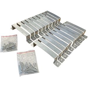 Selections Fence Panel Security Bracket Set (20 Pack) Galvanized Steel Post Clips Selections Fence Panel Security Bracket Set (20 Pack) Galvanized Steel Post Clips
