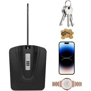 Unbranded (Black) Travel Safe Lock Box - Small Lockable Box - Water-resistant Beach Travel Unbranded (Black) Travel Safe Lock Box - Small Lockable Box - Water-resistant Beach Travel