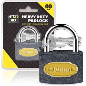 SOL 2X Heavy Duty Padlocks with Keys, 40mm Outdoor Lock with 2 Matching Key Set, Har SOL 2X Heavy Duty Padlocks with Keys, 40mm Outdoor Lock with 2 Matching Key Set, Har