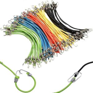 Kikidex (As show, One size) Small Bungee Cords with Hooks 12 Pack, Adjustable Rubber Ela Kikidex (As show, One size) Small Bungee Cords with Hooks 12 Pack, Adjustable Rubber Ela