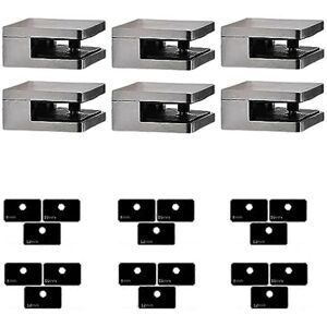 Kikidex (As show, One size) 6 Pieces of Stainless Steel Glass Clips, Adjustable Glass Sh Kikidex (As show, One size) 6 Pieces of Stainless Steel Glass Clips, Adjustable Glass Sh