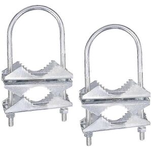Kikidex (As show, One size) Double Antenna Mast Clamp V-Jaw Bracket U Bolts Pipe Mountin Kikidex (As show, One size) Double Antenna Mast Clamp V-Jaw Bracket U Bolts Pipe Mountin
