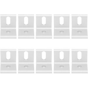 Kikidex (As show, One size) 10Pcs Right Angle Corner Bracket 90 Aluminum L Shaped Fixed Kikidex (As show, One size) 10Pcs Right Angle Corner Bracket 90 Aluminum L Shaped Fixed