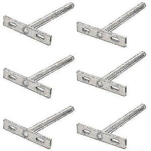 Unbranded (As show, One size) 6pcs Concealed Shelf Support Floating Shelf Brackets T Brack Unbranded (As show, One size) 6pcs Concealed Shelf Support Floating Shelf Brackets T Brack