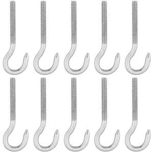 Unbranded (As show, One size) Pack of 10 stainless steel M4 hook screws for hanging Unbranded (As show, One size) Pack of 10 stainless steel M4 hook screws for hanging