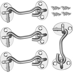 Unbranded (As show, One size) Cabin Hook, Shed Lock Gate Latch Silent Door Latch, Stainles Unbranded (As show, One size) Cabin Hook, Shed Lock Gate Latch Silent Door Latch, Stainles