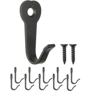 Unbranded (As show, One size) 40 x 22 mm, black, Pack of 10 classic cloakroom hooks, iron Unbranded (As show, One size) 40 x 22 mm, black, Pack of 10 classic cloakroom hooks, iron
