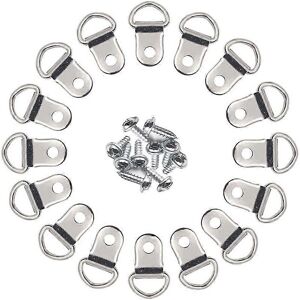 Unbranded (As show, One size) 100 Pcs D-Rings Picture Frame Hanging Hook, Stainless Steel Unbranded (As show, One size) 100 Pcs D-Rings Picture Frame Hanging Hook, Stainless Steel