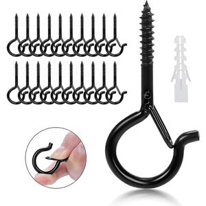 Unbranded (As show, One size) Pack of 20 Screw Hooks, Ceiling Hooks with Safety Buckle, Wa Unbranded (As show, One size) Pack of 20 Screw Hooks, Ceiling Hooks with Safety Buckle, Wa