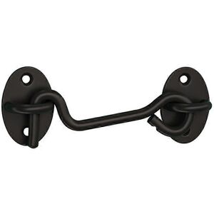 Unbranded (As show, One size) Barn Door Latches - 2 Pack Black 4 Inch Hook & Eye Latches H Unbranded (As show, One size) Barn Door Latches - 2 Pack Black 4 Inch Hook & Eye Latches H