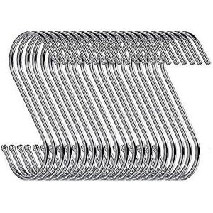 Unbranded (As show, One size) (Silver) 20 pack heavy-duty S-shaped hooks 8.5cm S-shaped ho Unbranded (As show, One size) (Silver) 20 pack heavy-duty S-shaped hooks 8.5cm S-shaped ho