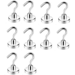 Unbranded (As show, One size) 10 Pack Magnetic Hooks, Strong Magnet with Fridge Hook, Heav Unbranded (As show, One size) 10 Pack Magnetic Hooks, Strong Magnet with Fridge Hook, Heav
