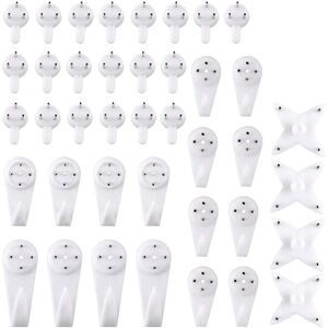 Jehiatek 40Pcs Nail Screws Wall Hooks Picture Hangers Traceless Photo Hook Multi Function Jehiatek 40Pcs Nail Screws Wall Hooks Picture Hangers Traceless Photo Hook Multi Function