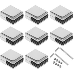 Saudism Glass Clamp 8-10mm 8PCS Stainless Steel 304 Clamps Adjustable Bracket Flat Back Saudism Glass Clamp 8-10mm 8PCS Stainless Steel 304 Clamps Adjustable Bracket Flat Back