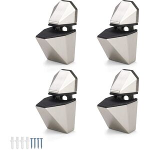 Unbranded Pack of 4 Glass Shelf Brackets, Adjustable Glass Clamps for 3-16 mm Thick Glass, Unbranded Pack of 4 Glass Shelf Brackets, Adjustable Glass Clamps for 3-16 mm Thick Glass,