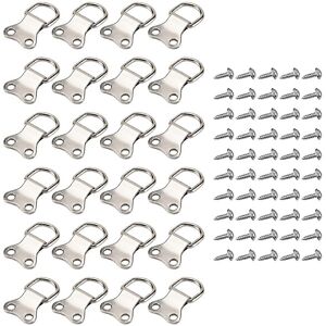 Unbranded For 25 Pcs Dring Hanging Hooks Double Hole Hangers With Screws Silver Unbranded For 25 Pcs Dring Hanging Hooks Double Hole Hangers With Screws Silver