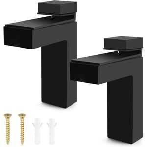 Saudism 2 Pcs Adjustable Wood/Glass Shelf Bracket Wall Mount Heavy Duty Floating Bracket Saudism 2 Pcs Adjustable Wood/Glass Shelf Bracket Wall Mount Heavy Duty Floating Bracket