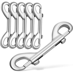 Unbranded Heavy Duty Dog Leash Clips - 6 Double Sided Bolt Snap Hooks for Key Holder and P Unbranded Heavy Duty Dog Leash Clips - 6 Double Sided Bolt Snap Hooks for Key Holder and P