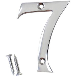 RCH Hardware 2277CP075 Solid Brass 3Tall House Number 7 Polished Chrome Shiny Si RCH Hardware 2277CP075 Solid Brass 3Tall House Number 7 Polished Chrome Shiny Si