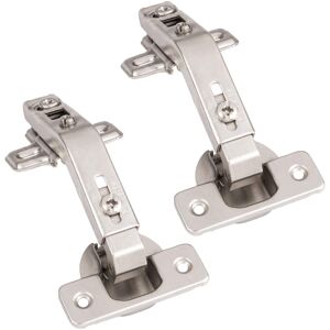 Ilyapa Corner Cabinet Hinges Satin Nickel 2 Pack - Self Closing 135 Degree rotat Ilyapa Corner Cabinet Hinges Satin Nickel 2 Pack - Self Closing 135 Degree rotat