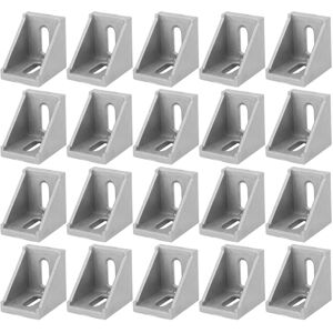 Unbranded 20Pcs Aluminum Corner Bracket 2 Holes Right Angle Unbranded 20Pcs Aluminum Corner Bracket 2 Holes Right Angle