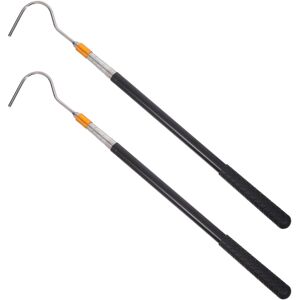 INOOMP 2pcs Telescopic Attic Ladder Pull Down Hook Pole for Loft Stairs INOOMP 2pcs Telescopic Attic Ladder Pull Down Hook Pole for Loft Stairs
