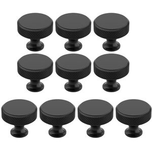 merkkitön 10 Pack Matte Black Knurled Cabinet Knobs Round Kitchen Cabinet Pulls merkkitön 10 Pack Matte Black Knurled Cabinet Knobs Round Kitchen Cabinet Pulls