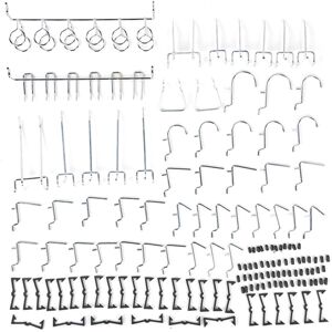 Unbranded 51 Pcs Pegboard Hook Nickel Plated Hanging Hook Unbranded 51 Pcs Pegboard Hook Nickel Plated Hanging Hook