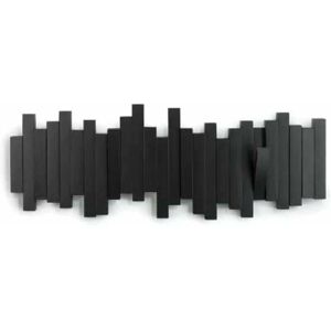Unbranded Sticks Wall Coat Rack 5 Folding Hooks, Black Unbranded Sticks Wall Coat Rack 5 Folding Hooks, Black