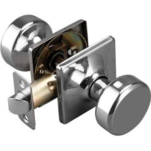 STARPY Polished Chrome Door Knobs with Square Rosette Pismo Passage Door Knob fo STARPY Polished Chrome Door Knobs with Square Rosette Pismo Passage Door Knob fo