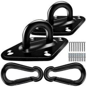Unbranded Heavy-duty hammock hooks, 1700 lb capacity, 2 M10 stainless steel eye hooks, ham Unbranded Heavy-duty hammock hooks, 1700 lb capacity, 2 M10 stainless steel eye hooks, ham