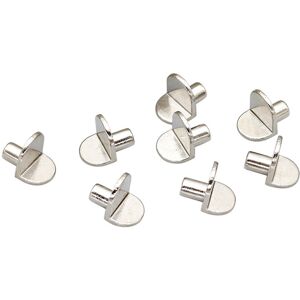 Unbranded Shelf Support For Pantry Shelving, L Shaped Bracket-Style Nickel Shelf Pegs, 5mm Unbranded Shelf Support For Pantry Shelving, L Shaped Bracket-Style Nickel Shelf Pegs, 5mm
