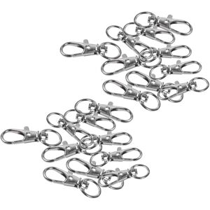 Unbranded 20Pcs Metal Clasp Swivel Trigger Clips Snap Hooks Key Ring Bags DIY Craft Silver Unbranded 20Pcs Metal Clasp Swivel Trigger Clips Snap Hooks Key Ring Bags DIY Craft Silver