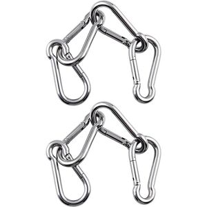 Unbranded 8Pcs M6 Spring Snap Hooks Heavy Duty Stainless Steel 304 Swing Set Accessories F Unbranded 8Pcs M6 Spring Snap Hooks Heavy Duty Stainless Steel 304 Swing Set Accessories F