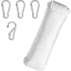 Unbranded Heavy Duty Rope for Outdoor Use, Swivel Snap Hooks Nylon Braided Line with Flexi Unbranded Heavy Duty Rope for Outdoor Use, Swivel Snap Hooks Nylon Braided Line with Flexi