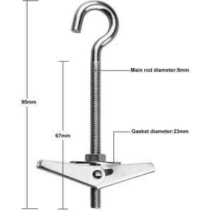 Unbranded Toggle Wings Ergonomic Design, Heavy Duty Ceiling Hooks With Spring Toggle Wing Unbranded Toggle Wings Ergonomic Design, Heavy Duty Ceiling Hooks With Spring Toggle Wing