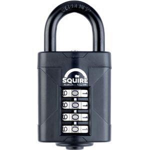 Squire Heavy Duty Padlock (CP50BLACK) - Toughest Steel Shackle - 4 Wheel 50mm Wi Squire Heavy Duty Padlock (CP50BLACK) - Toughest Steel Shackle - 4 Wheel 50mm Wi